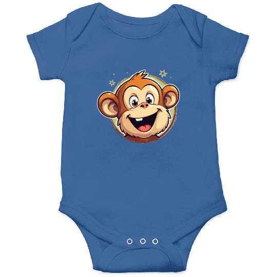 Cute Cartoon Monkey Face Onesies