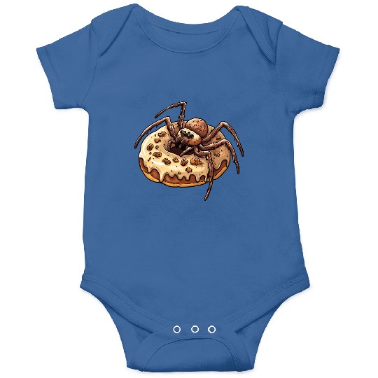 Donut Spider Funny Creative Motif Onesies