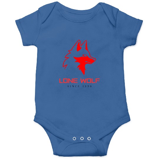 lone wolf red logo Onesies