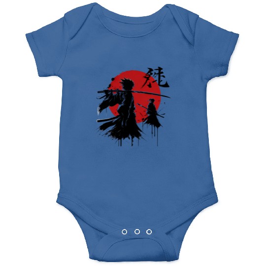 Shadow Samurai Warriors Under Blood Moon Onesies