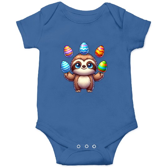 Easter Sloth Egg Juggler colorful eggs Onesies