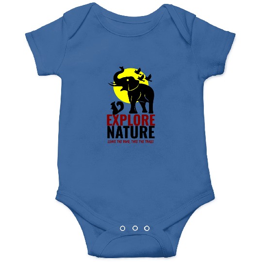 Explore Nature Elephant Squirrel Art Onesies