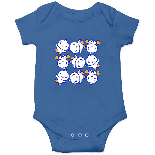 9 Ducks Many Friends Pattern Party Birds Dance Fun Onesies