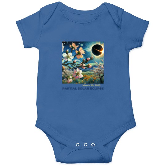 March 29, 2025 Partial Solar Eclipse Blossoms Onesies