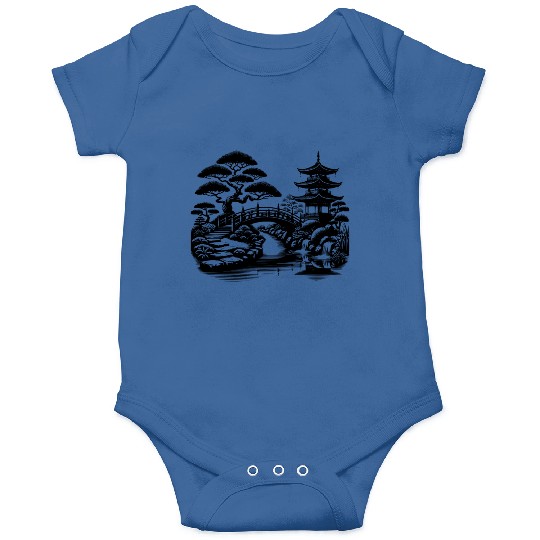 Harmonious Path To The Japanese Temple Garden Onesies