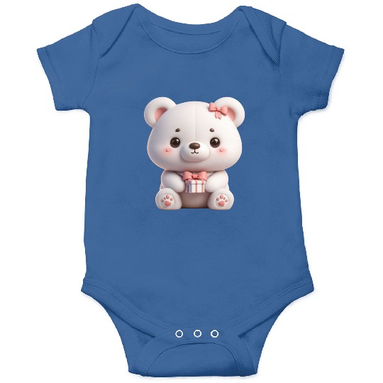 Sweet Teddy Bear and Gift Box Onesies