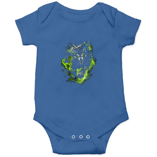 Magic Werewolf With Mystical Green Aura Onesies