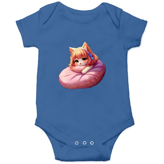 Neko Snoozing Under Sakura Onesies