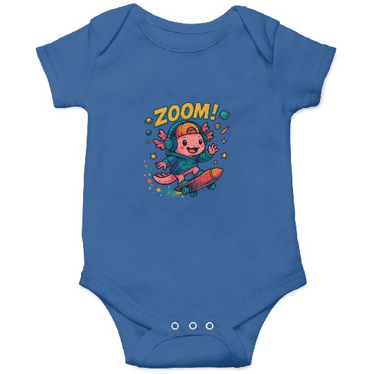 Skater Axolotl in Space Onesies