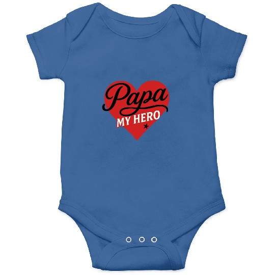 Papa My Hero - Father's Day gift - Heart Design Onesies