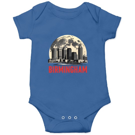 Birmingham City Albm Skyline Full Moon Onesies