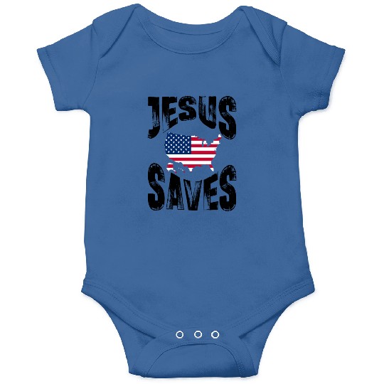 Jesus Saves USA Onesies