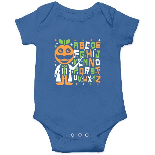 Orange Dad Alphabet Teacher Onesies