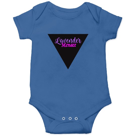 Lavender Menace Black Triangle Onesies