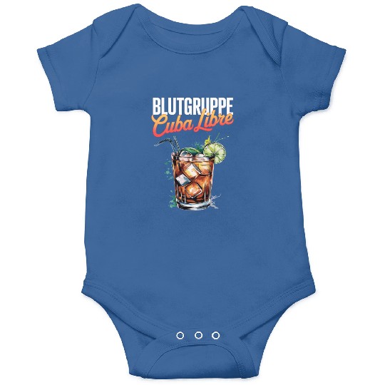 Blutgruppe Cuba Libre Cocktail Bartender Onesies