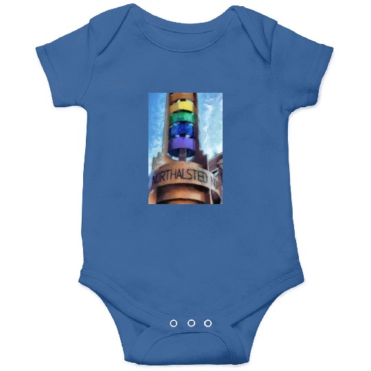 Legacy LGBTQ Rainbow Pylon Chicago Landmark Art Onesies