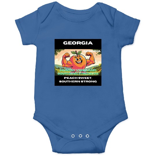 Georgia Peach State Art Onesies