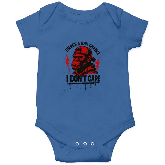 99% Chance I Don’t Care – Red Gorilla Power Onesies