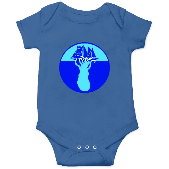 Octopus Ship Attack Sailing Sailboat Sea Monster Onesies
