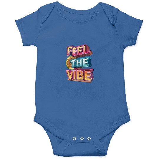 Feel the Vibe – Glitchy 3D Typography Onesies