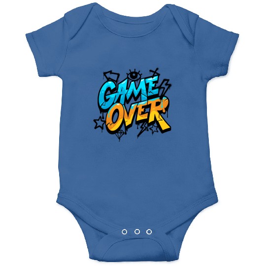 Graffiti Style Game Over Typography Onesies