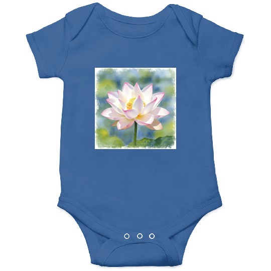 Serene Water Lily Floral Print Onesies