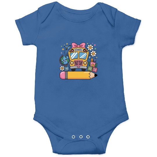 Back to School Bus Onesies - Add Name in Pencil Area