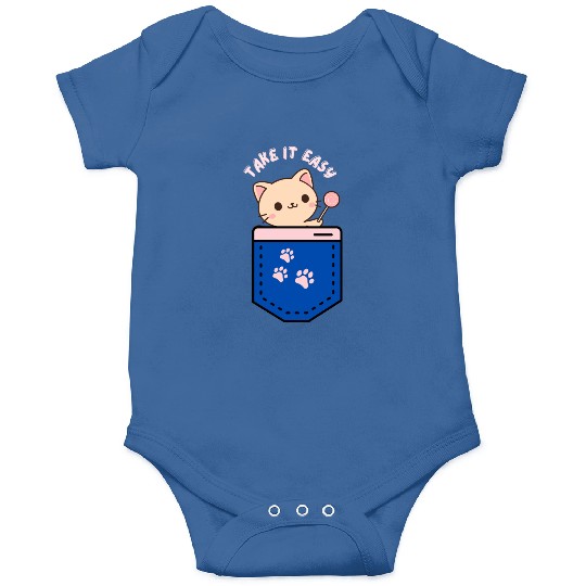 Sweet Kitten Lollipop Badge Design Onesies