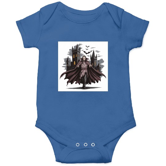 Vampire Count Gothic Castle Print Onesies