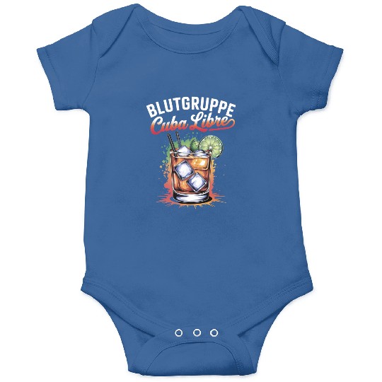 Blutgruppe Cuba Libre Cocktail Bartender Onesies