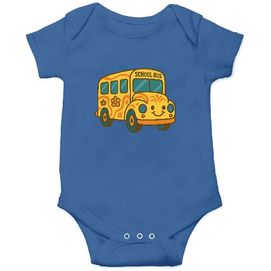 Cute Yellow School Bus Back to School Fun Onesies