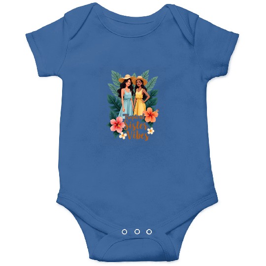 Tropical Sister Vibes Illustration Onesies