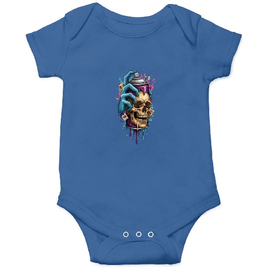 Skull Spray – Urban Graffiti Vibes Onesies