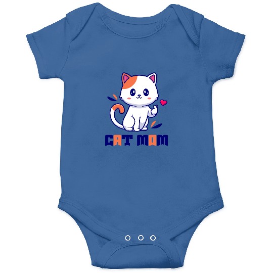Cute Cat Mom Design Onesies