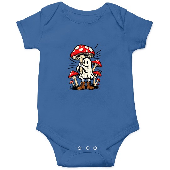 Whimsical Mushroom Ghost Adventure Onesies
