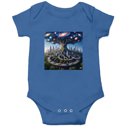 Celestial Urban Tree of the Cosmos Onesies
