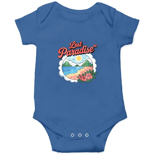 Lost Paradise Tropical Scene Onesies