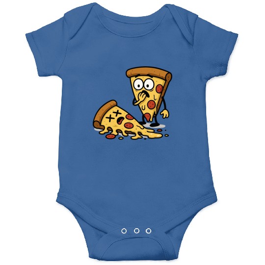 Pizza Slice Cartoon Expression Onesies