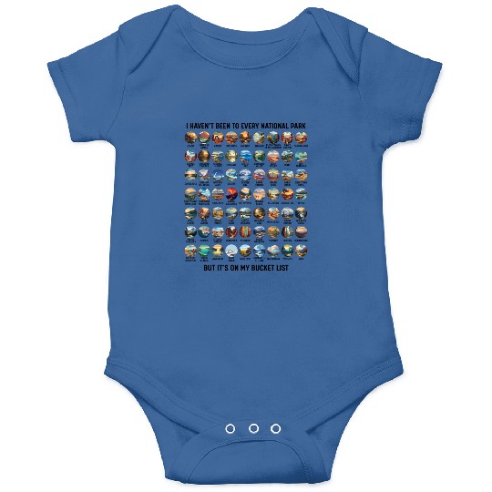 All US National Park Checklist Bucket List Onesies