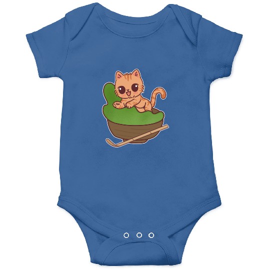 Kawaii Cat in Matcha Tea Bowl Onesies