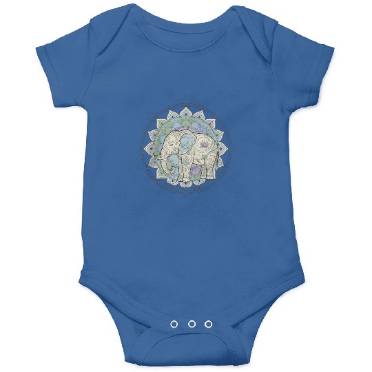 Elephant Mandala Mindfulness Design Onesies