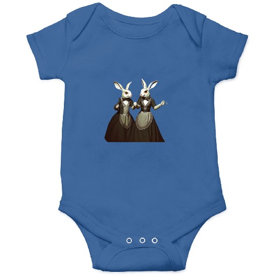 Elegant Rabbit Couple Costume Design Onesies