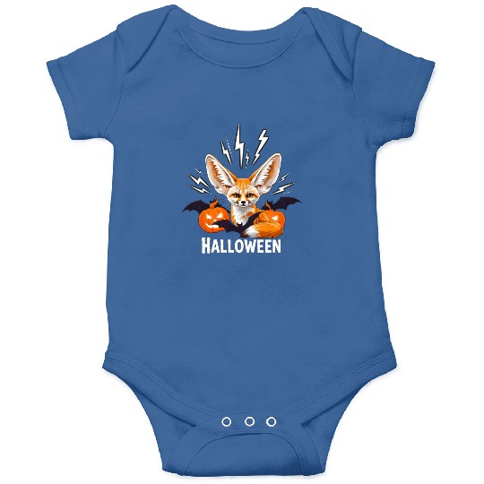 Whimsical Halloween Fox with Bat Wings Onesies