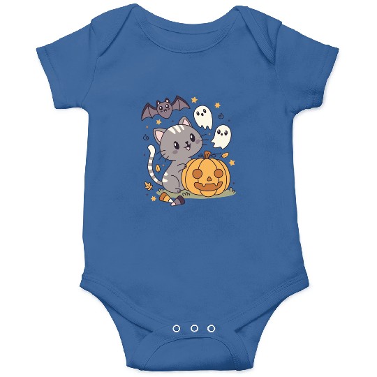 Halloween Kawaii Cat Bat Pumpkin Onesies