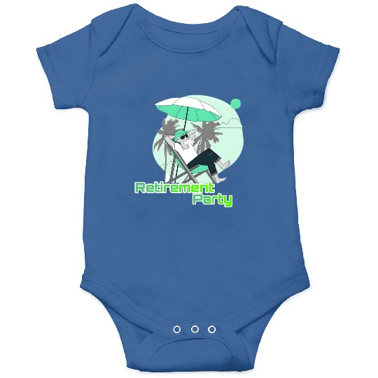 Relaxing Retirement Party Illustration Onesies