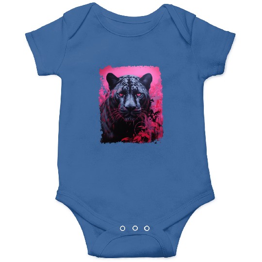 Pink Pop Art Black Panther  Onesies