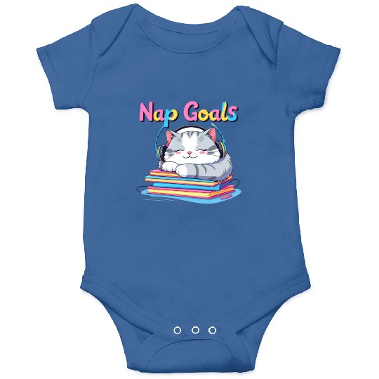 Cute Cat Nap Goals Design Onesies