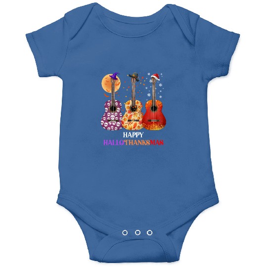 Happy HalloThanksMas Guitar  Onesies