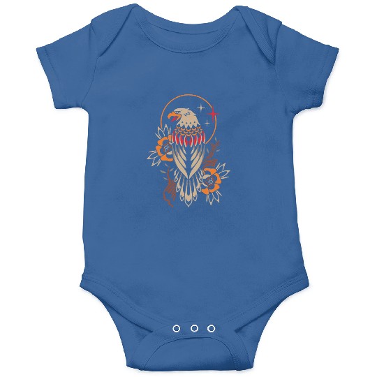 Celestial Eagle Tattoo Design Onesies