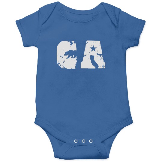 California Bear State Abbreviation Onesies